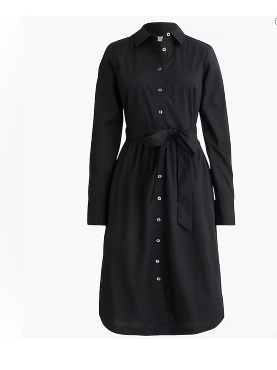 J. Crew Factory Dresses & Skirts - J. Crew Factory Long-sleeve poplin shirtdress Shirt Dress Black 10 Petite NWT